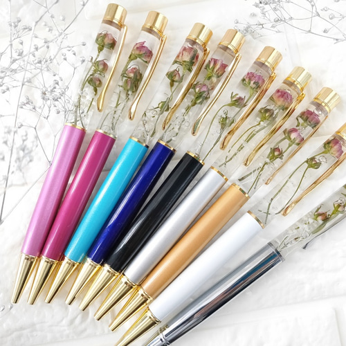 再入荷！限定＊世界最小のバラ＊ハーバリウムボールペン＊バラの花束