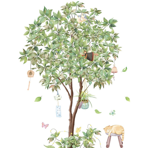 M97ウォールステッカー【幸せの木】植物 剥がせるシート DIYインテリア壁紙 5枚目の画像