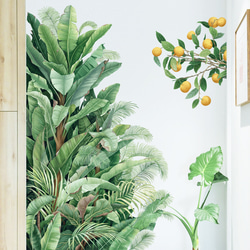 M201ウォールステッカー 観葉植物 緑葉 植物 鉢植え 剥がせる 壁紙 4枚目の画像