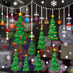 M248ウォールステッカー クリスマス パーティー雪だるま クリスマスツリー飾り付け 4枚目の画像