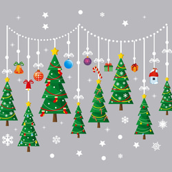 M248ウォールステッカー クリスマス パーティー雪だるま クリスマスツリー飾り付け 5枚目の画像
