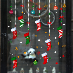 M249ウォールステッカー クリスマス パーティー雪だるまクリスマスソックス飾り付け 2枚目の画像