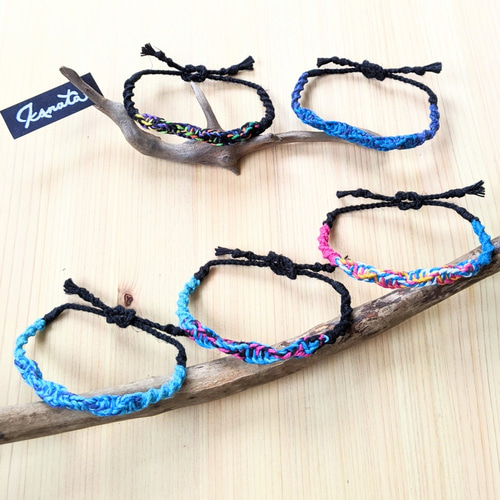 HEMP ミサンガ Bracelet 【黒ブレスレット①】 ブレスレット