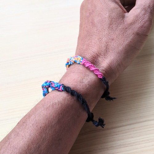 HEMP ミサンガ Bracelet 【黒ブレスレット①】 ブレスレット