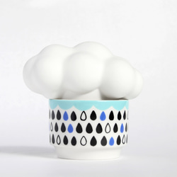 雲の加湿器：ホワイト雲×ブラック系カップ・・・スウセラ（sucera） 1枚目の画像