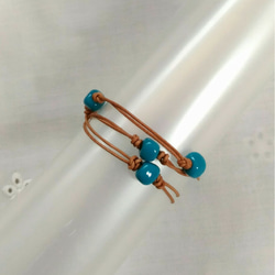 ターコイズブルーのとんぼ玉のネックレス(ブレスレット兼用) 5枚目の画像