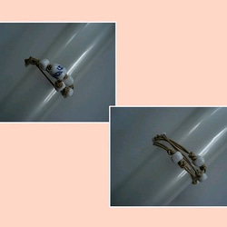 白いとんぼ玉のネックレス(ブレスレット兼用) 5枚目の画像