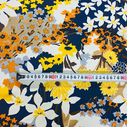 花柄プリントシルク100%/85×50 3枚目の画像