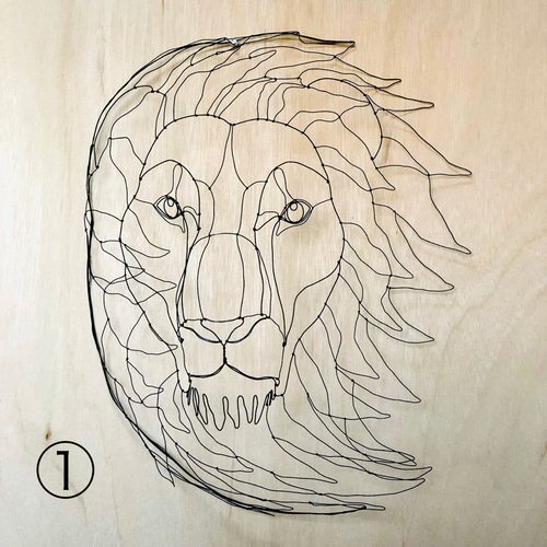 ワイヤーアート ライオン 風A その他インテリア雑貨 muni 通販｜Creema  