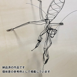 ワイヤーアート　カマキリ　昆虫 5枚目の画像