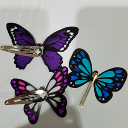 送料無料　蝶々のヘアアクセサリー　3点セット 3枚目の画像