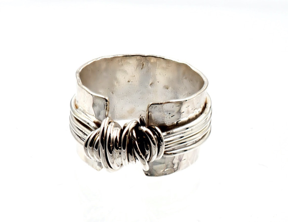 SG-1 / WIRED ワイヤード】 ハンドメイドシルバー槌目デザインリング