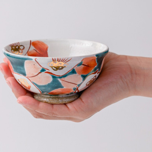 ご飯茶碗 釉彩椿 茶碗・めし碗 kokuzougama 通販 12354076｜Creema