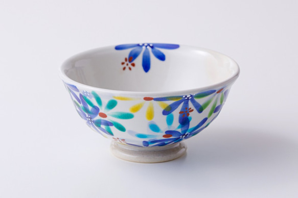 ご飯茶碗　花の宴-utage-青 1枚目の画像