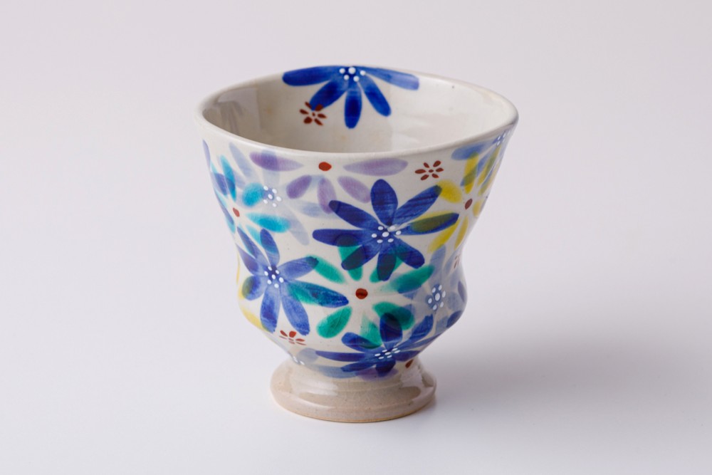 湯呑ペコ　花の宴-utage-青