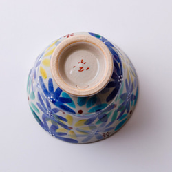 湯呑ペコ　花の宴-utage-青 4枚目の画像