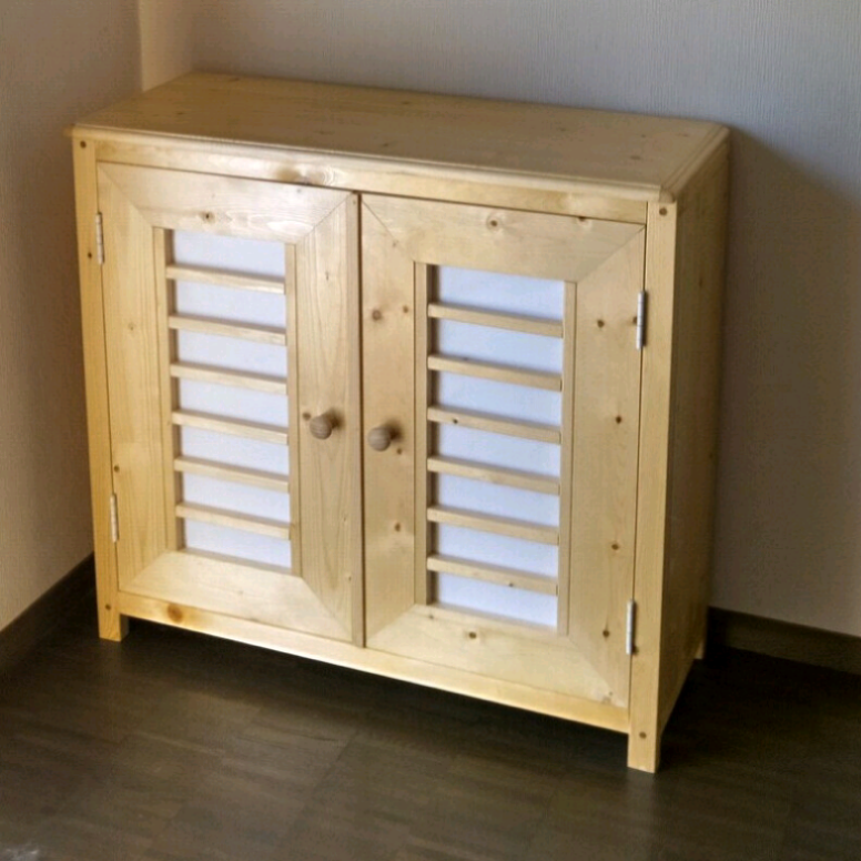 No20【✴️木のぬくもりを感じる】キャビネット,天然木、無垢