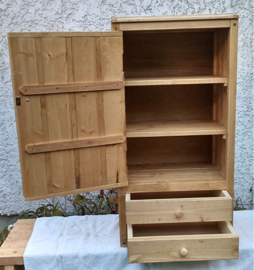 No27【✴️天然木のぬくもり】キャビネット、天然木、無垢、