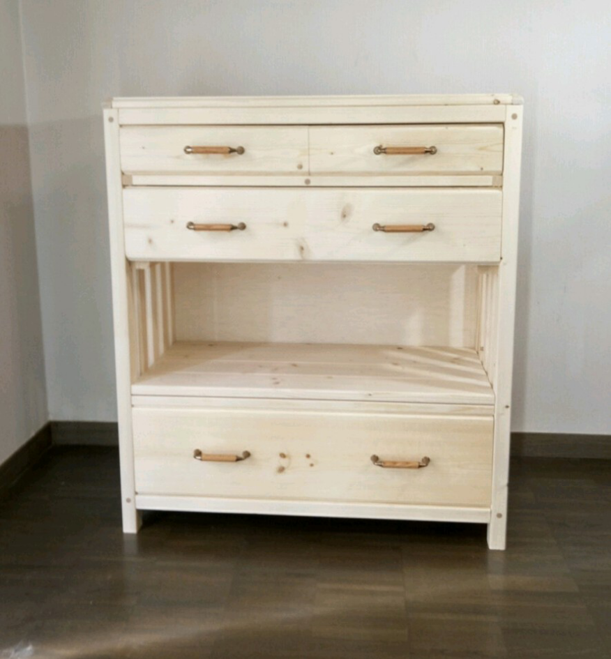 No46【いっぱい入る】キャビネット、天然木、無垢、75シリーズ