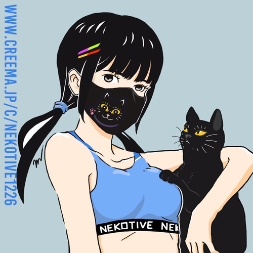 ♪638❤️ ねこ　猫　ネコ　黒猫　パール　マスクチェーン　マスク　ハンドメイド ♪638❤️ ねこ 猫 ネコ 黒猫 パール マスクチェーン マスク