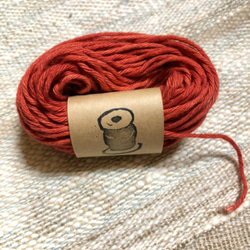 茜　草木染糸　１０ｇ　刺し子糸・刺繍など・手芸材料に 1枚目の画像