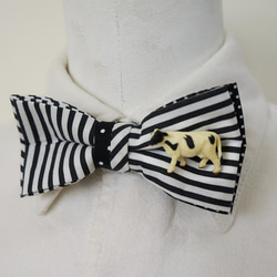 2WAY BOWTIE(stripe*border-cow) 3枚目の画像