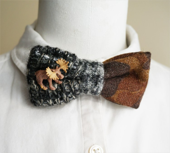 2WAY BOWTIE(knit-moose) 2枚目の画像