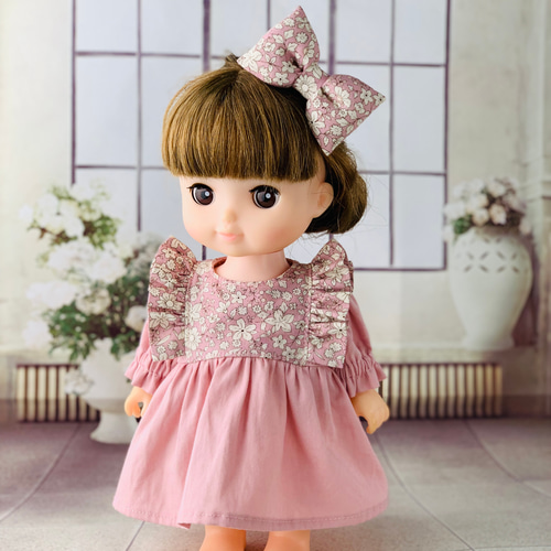 子供服 ワンピース ピンク花柄 ドール服 と お揃い 子供服 mari 通販