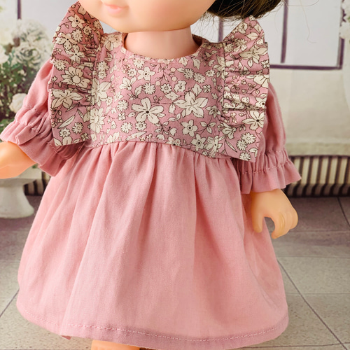 子供服 ワンピース ピンク花柄 ドール服 と お揃い 子供服 mari 通販