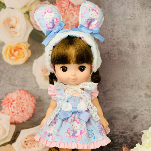 26cmドール うさぎワンピース ヘッドドレス セット みずいろ その他