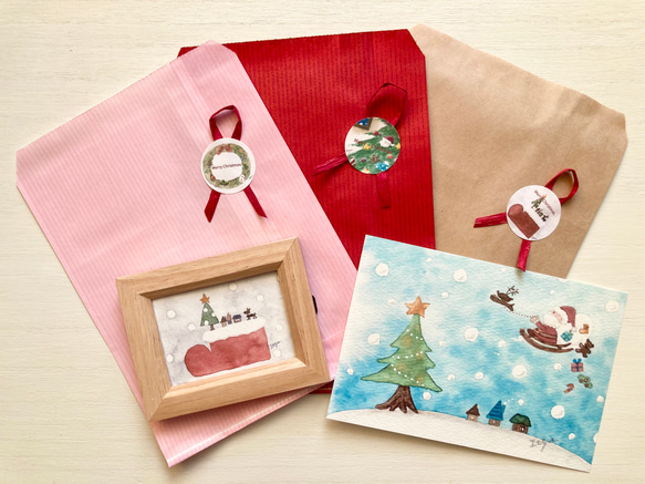「クリスマス丸シール」クリスマスシール　クリスマスプレゼント　ラッピング　クリスマスカード 4枚目の画像