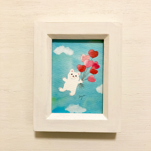 油絵 原画「けものみち1」F0サイズ ツキノワグマ 熊 クマ 絵画