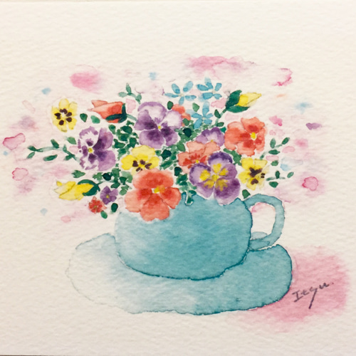 【絵画】ボタニカルアート　「パンジー」原画 Amazon.co.jp: フランスアンティーク 博物画 植物画『VIOLA