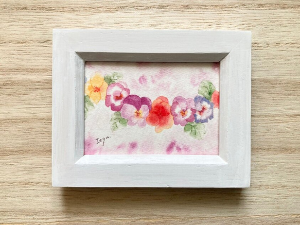 透明水彩原画パンジー春の花飾りA 透明水彩画原画、可愛いパンジーB - メルカリ