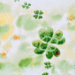 2枚セット「幸せの四つ葉のクローバー」水彩画イラスト　ミニカード　四葉　四ツ葉　バースデーカード　バレンタインカード 2枚目の画像
