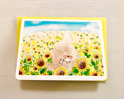 ひまわり畑さん専用キャンバスタブ3枚セット 129b ひまわり畑 （着彩見本付き） | 下絵工房カルトーネ