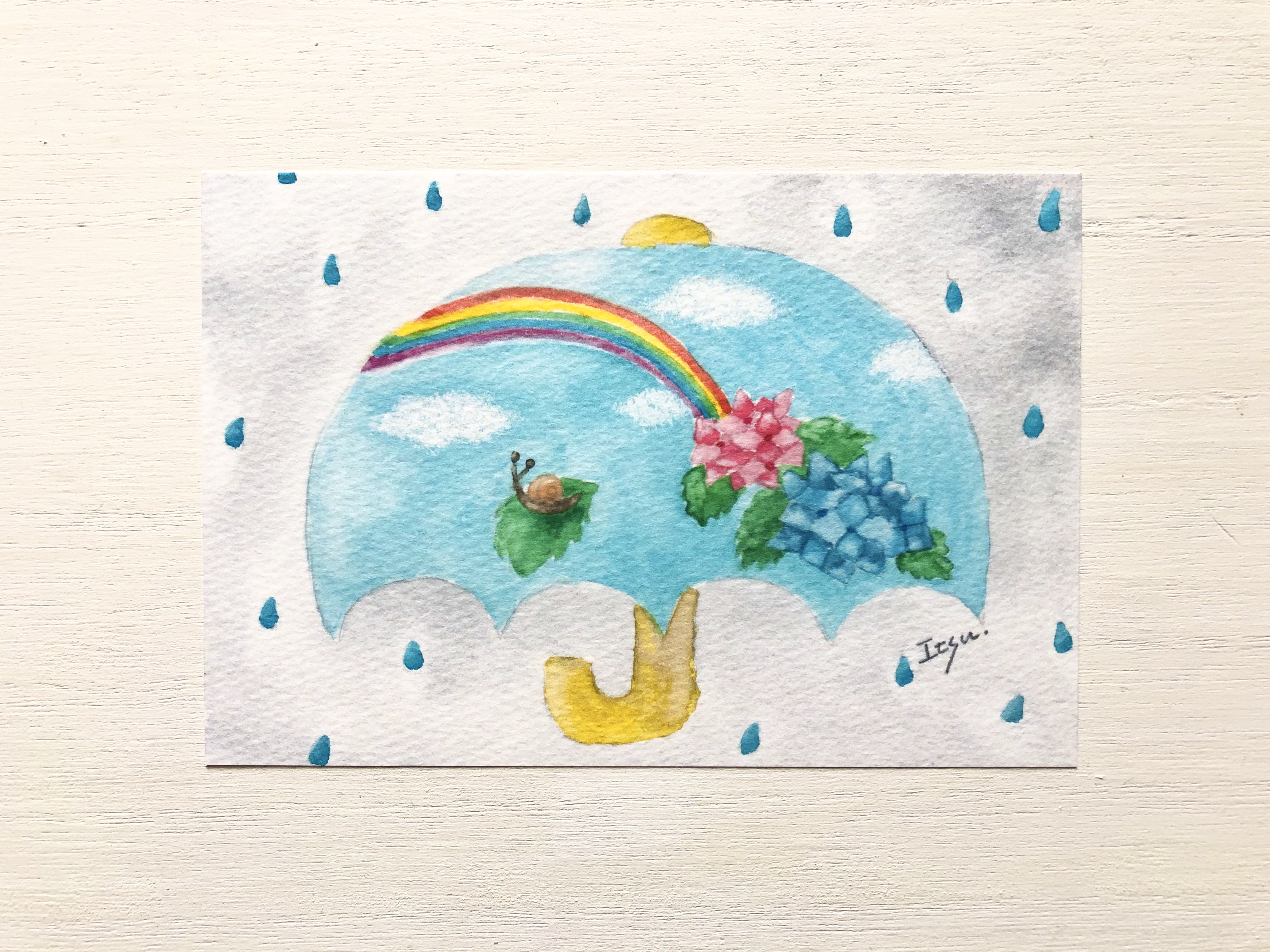 絵画【梅雨の水たまり白い紫陽花】 油絵 油彩 油彩画 絵 絵画【梅雨の水たまり白い紫陽花】 絵画