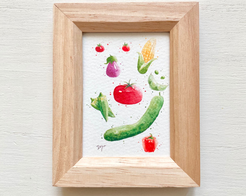額縁入り　野菜の絵　※配送ご相談下さい。 1_6dcdffe57c36e62ff95130d65d76