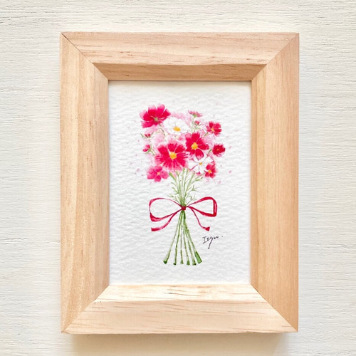 花束の油彩画 コスモス F10 花束の油彩画 コスモス F10 絵画 油絵 田澤