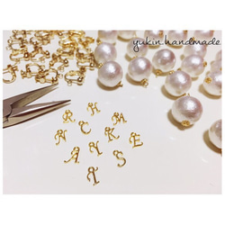 Initial Cotton pearl...8mm《earings》 5枚目の画像