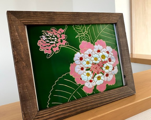 絵画　タペストリー　インテリア　アート　ゴブラン織　額縁　芸術　絵 ゴブラン織 イタリア製 絵画 アンティーク額入 寸法 52×52cm