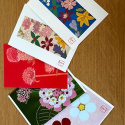 アートポストカード　季節の花シリーズ　５枚セット　　　　 1枚目の画像