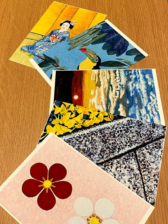 アートポストカード　季節の日本画シリーズ　５枚セット　　　　　 1枚目の画像