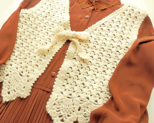 エンジ　かぎ針編み　ボレロ エンジ かぎ針編み ボレロ 0_5448453e8cfd9ca795cfa8ba0481