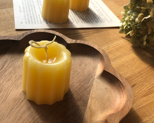 (売り切れのため展示のみ)蜜蝋＆ソイワックスミニカヌレキャンドル3個セット 売り切れのため展示のみ)蜜蝋＆ソイワックスミニカヌレキャンドル3個