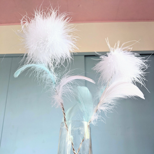 リースブーケ  angel's  wing 〜天使の羽に花かんむりを添えて〜 ♡受注制作♡プリザーブドフラワーリースブーケガーデン