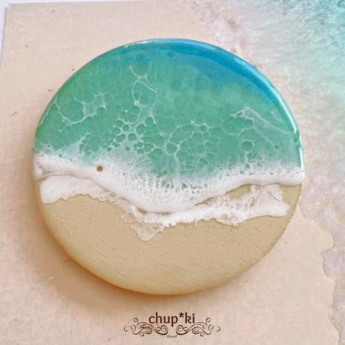 エポキシレジン海アート 珪藻土トレー その他アート chup*ki