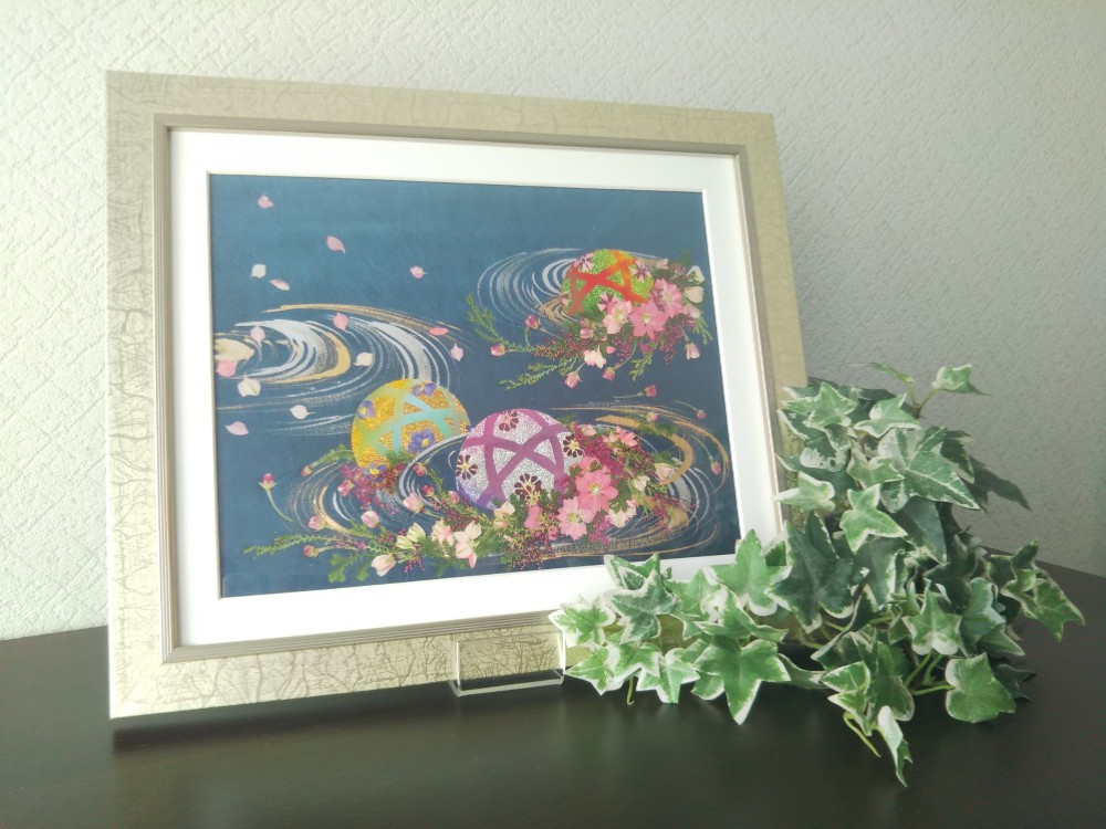 押し花アート 銘あり 押し花絵 額装 芸術 森 インテリア 飾り