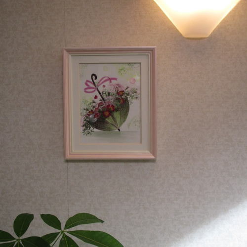 可愛さはじけるパラソル《押し花アート額》#押し花#キュート#夢
