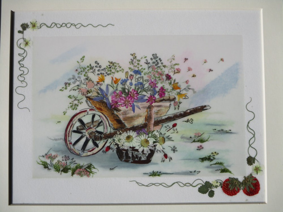 押し花アート「春の花」 押し花アート 春の花のメロディー（押し花絵） その他アート